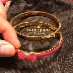 Kate spade gold bangle bow